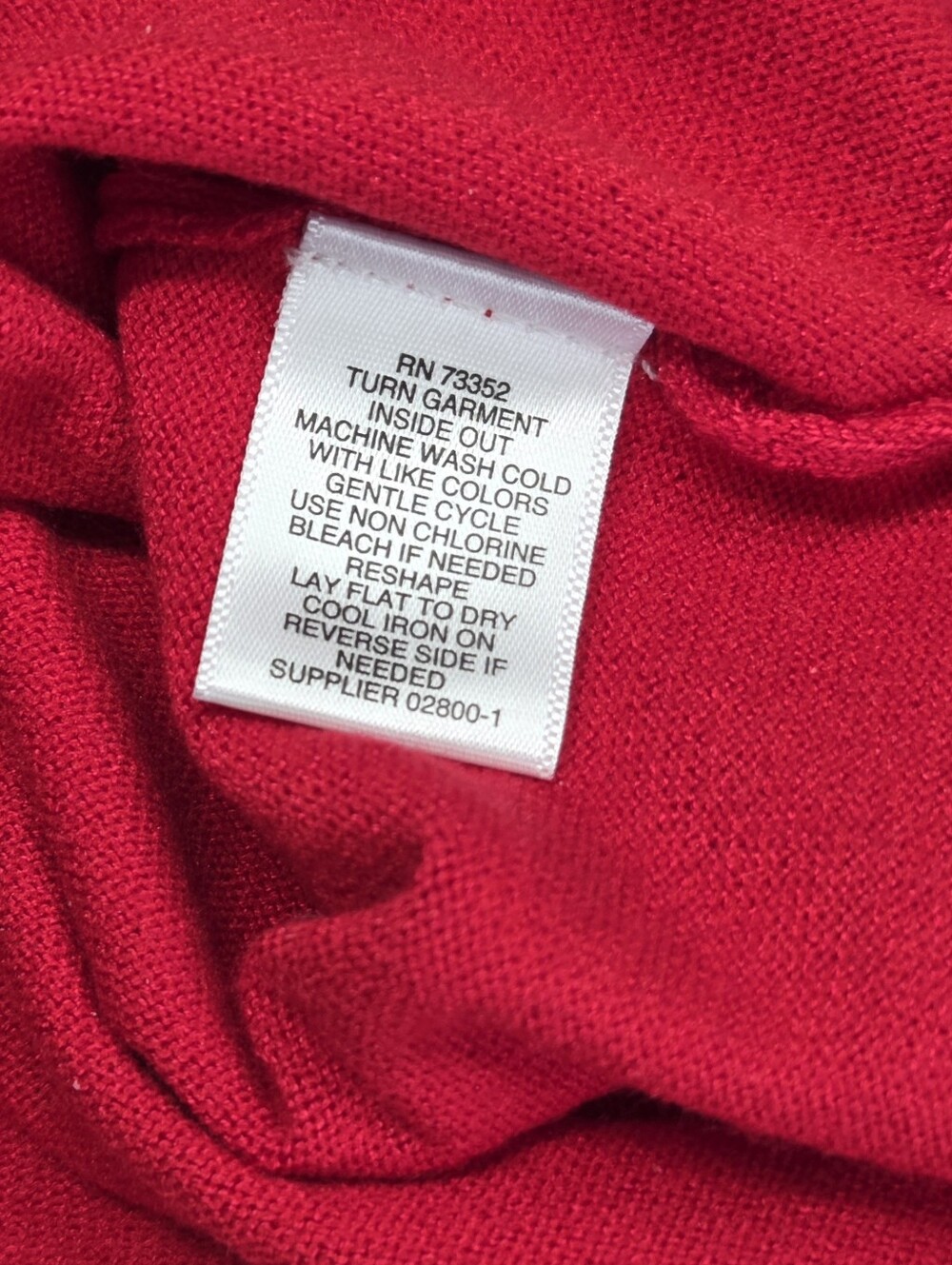Liz Claiborne Bright Red Women's Knit Pullover - Picture 6 of 11